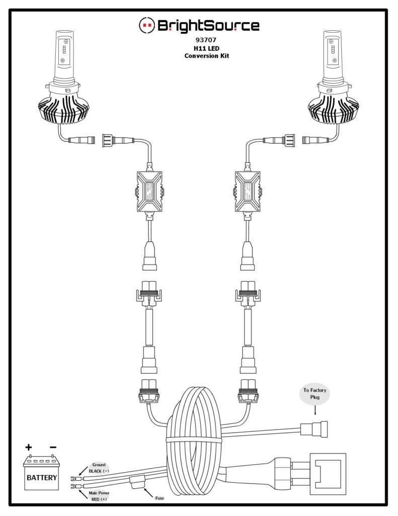 93707 H11 LED Conversion Kit 93707 H11 LED Conversion Kit